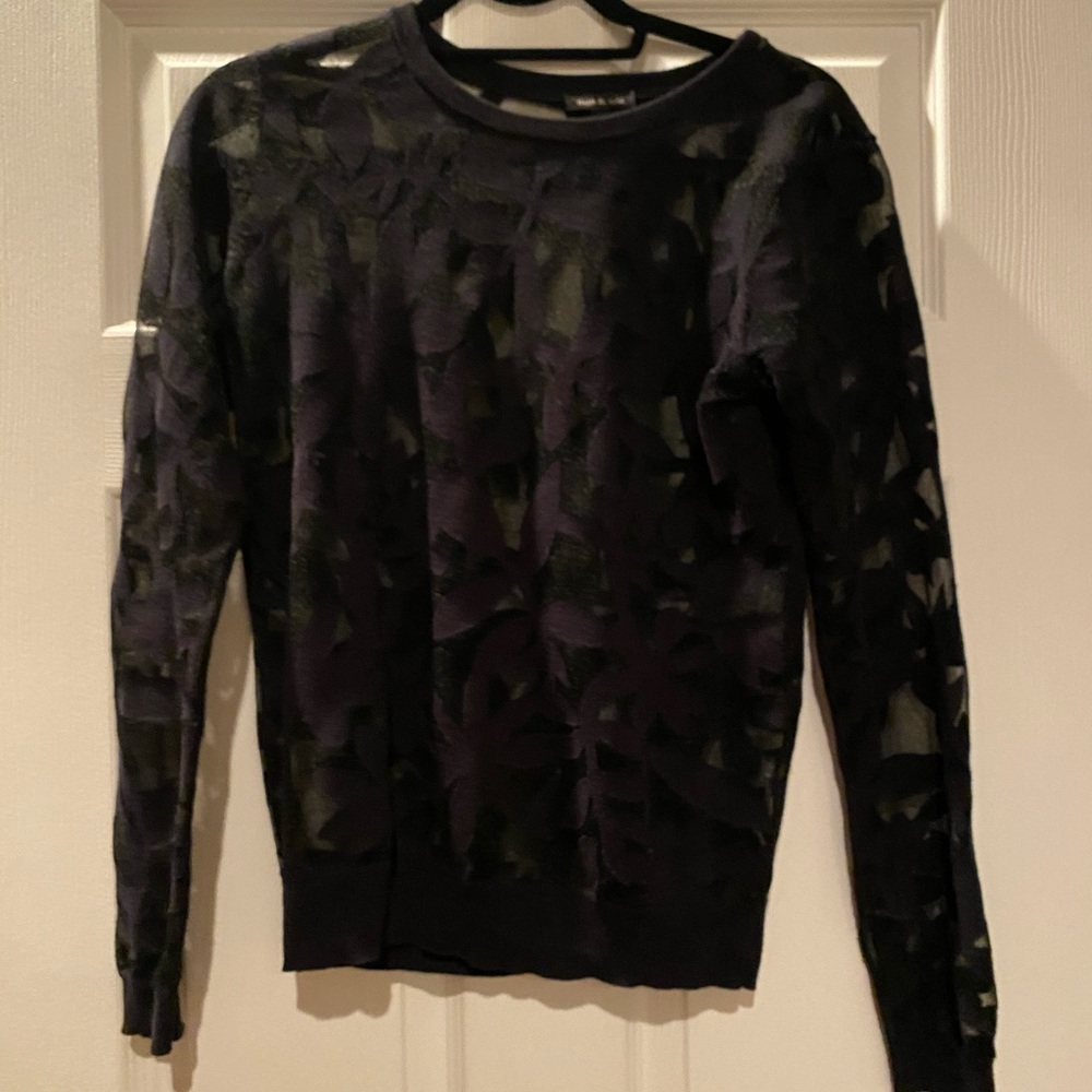 Sheer Floral Sweater